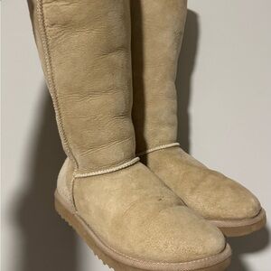 UGG Women's Beige Suede Winter Boots